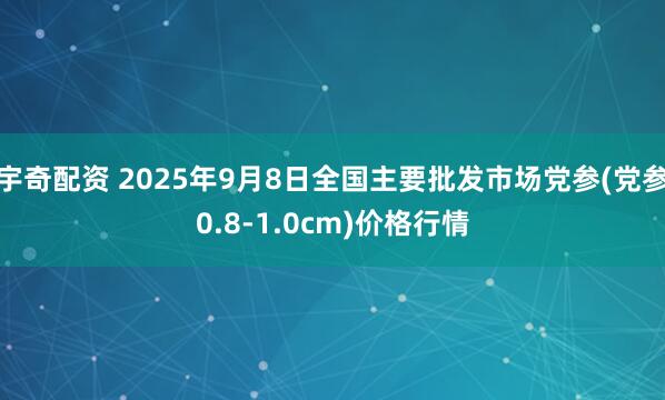宇奇配资 2025年9月8日全国主要批发市场党参(党参0.8-1.0cm)价格行情
